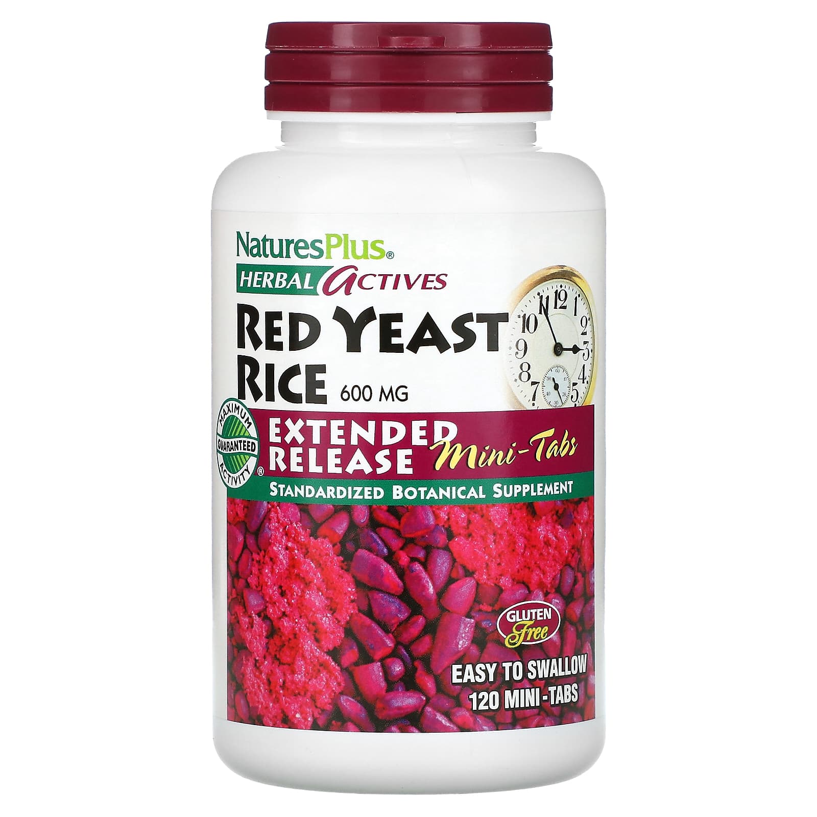 Nature's Plus, Herbal Actives, Red Yeast Rice, 300 mg, 120 Tablets UPC 097467073630 | Hilife Vitamins
